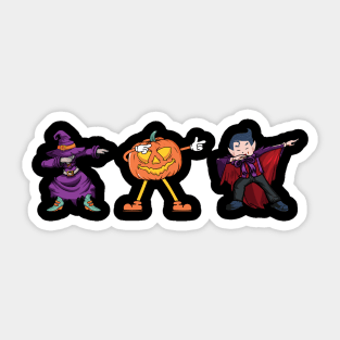 Dabbing Dracula Vampire Halloween Monsters Sticker